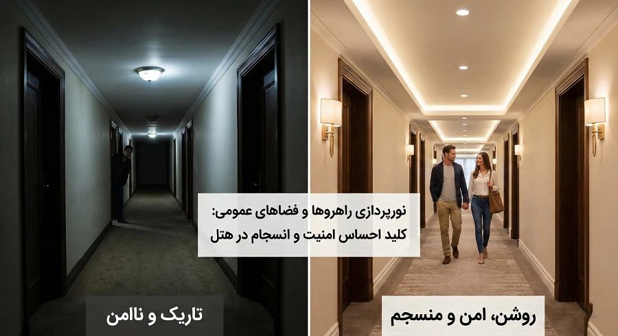نورپردازی راهروها و فضاهای عمومی