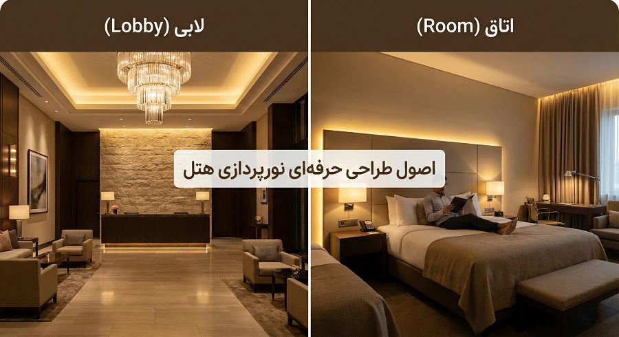 اصول طراحی حرفهای نورپردازی هتل