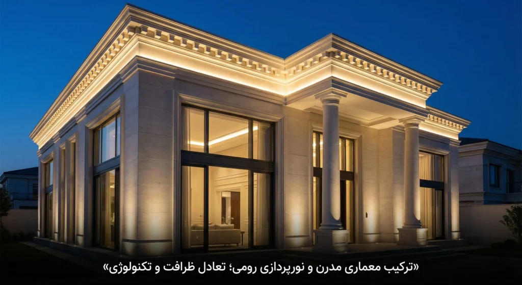 پیوند معماری مدرن با نورپردازی رومی؛ توازن هنر و تکنولوژی : پیوند معماری مدرن با نورپردازی رومی؛ توازن هنر و تکنولوژی